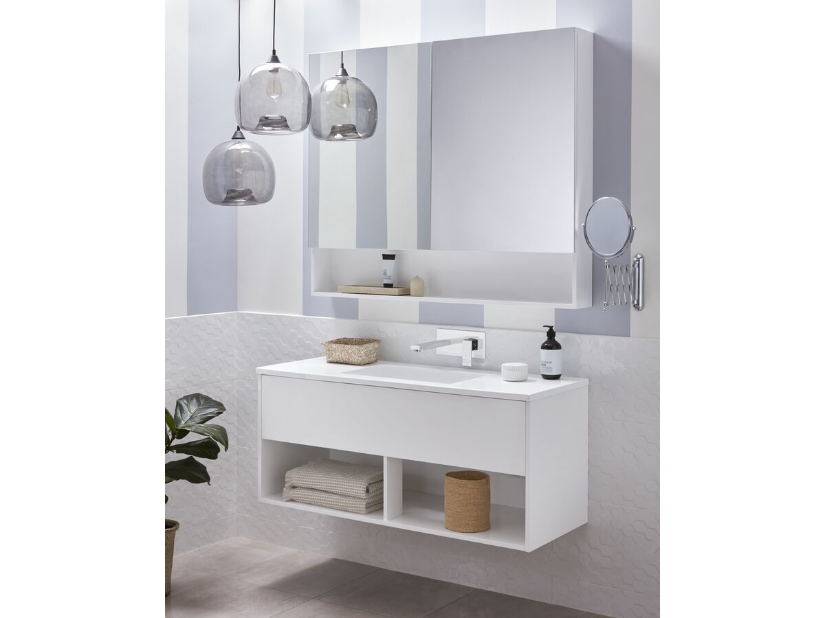 Mizu Bloc Wall Basin Mixer Tap Set Chrome (4 Star) from Reece