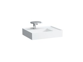 Kartell by LAUFEN Wall/Counter Basin Left Hand Basin 1 Tap Hole 600x460