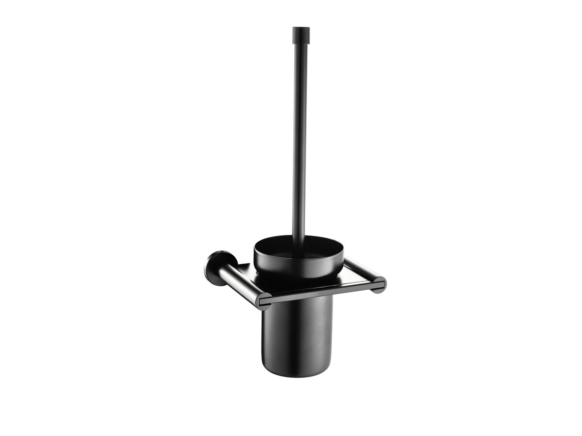 Mizu Drift Toilet Brush & Holder Matte Black from Reece