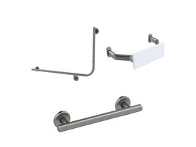 Mizu Drift 90 Degree Accessible WC Kit Left Hand Brushed Gunmetal