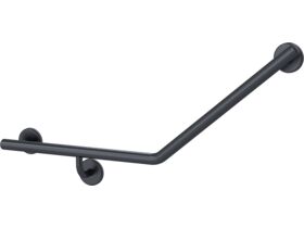 Mizu Drift 450 x 450 x 40 Degree Ambulant Toilet Grab Rail - Left Hand Brushed Gunmetal