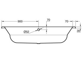 Roca Duo Plus Oval Inset Bath 1800x800mm White