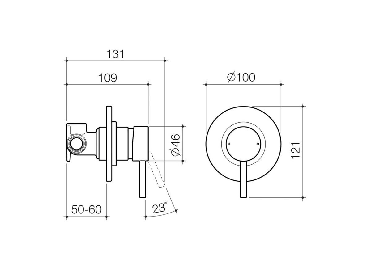 Caroma Liano Nexus Bath / Shower Mixer Tap Black from Reece