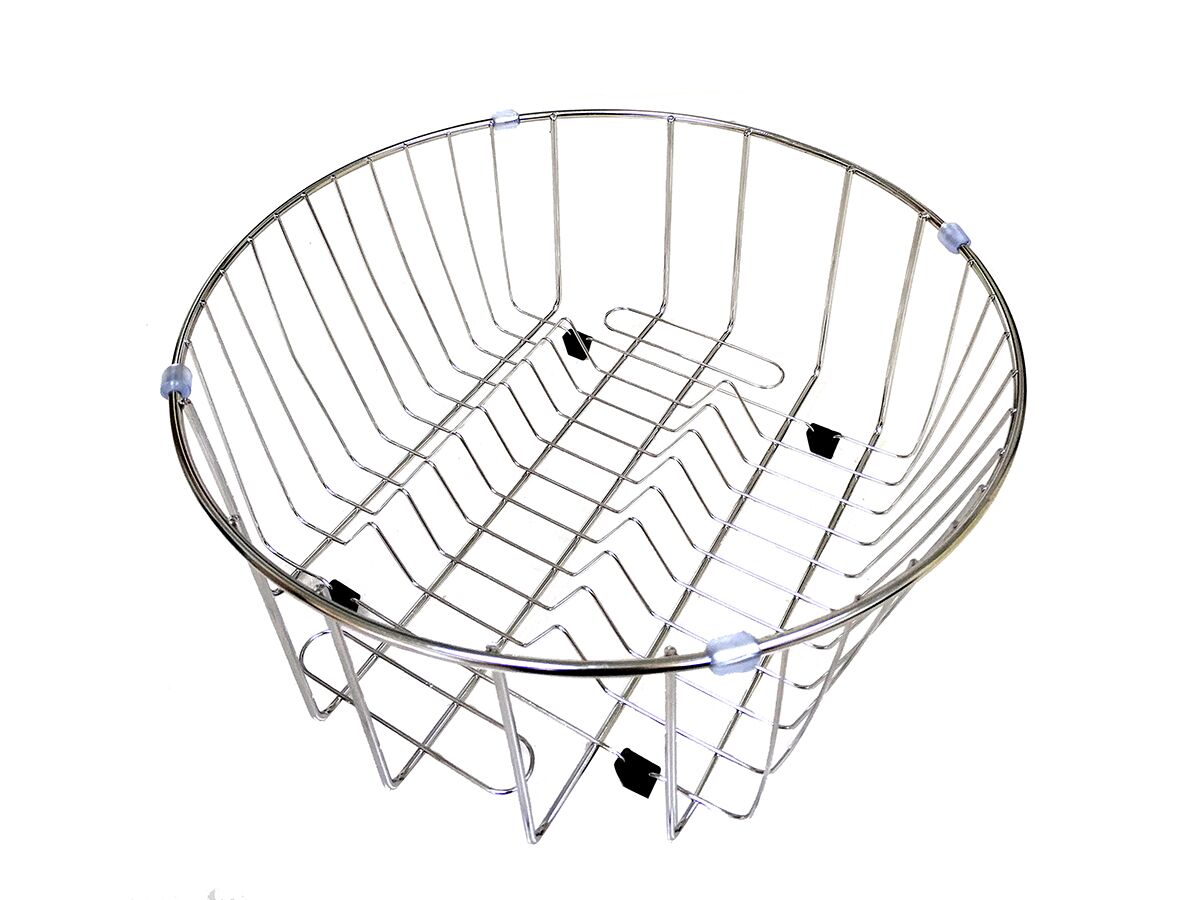 Posh Solus Round Sink Wire Basket Stainless Steel