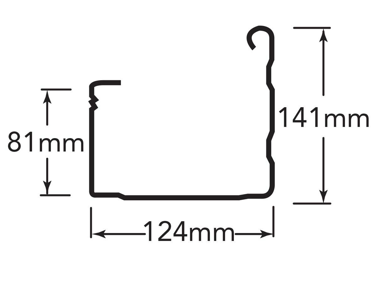 Sheerline Gutter Zinc 6mtr from Reece