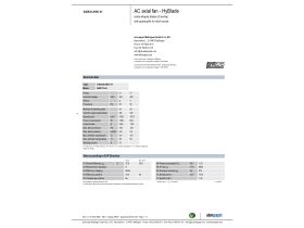 Specification Sheet - EBM AC Axial Fan Hyblade with Grille