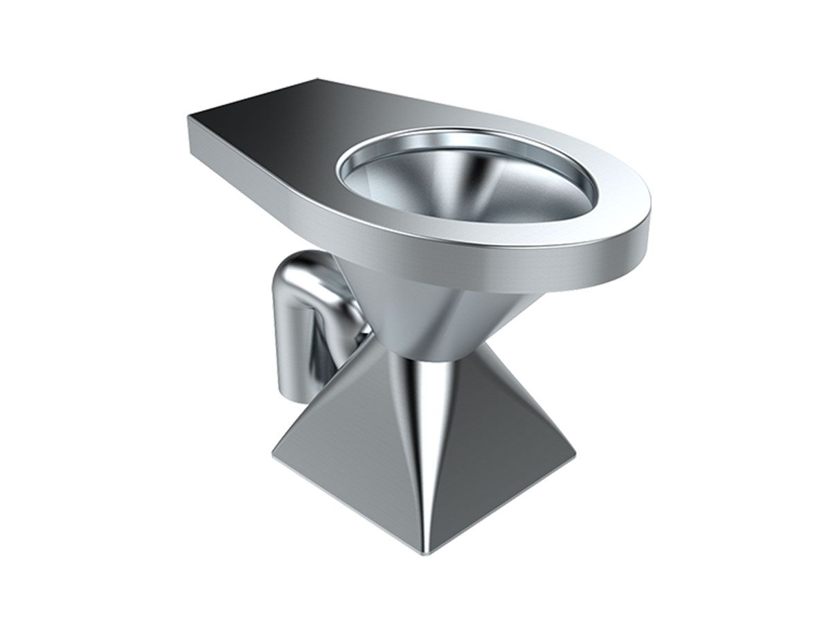 Britex Pedestal Pan S Trap Stainless Steel (4 Star)