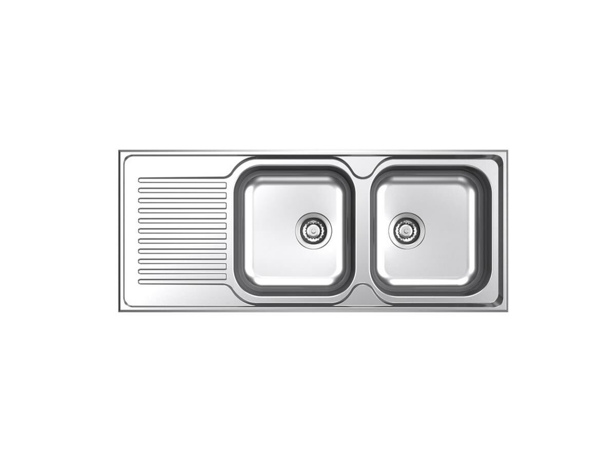 Clark Punch PU1209.1R Double End Bowl One Taphole Right Hand Bowl 1200mm Stainless Steel