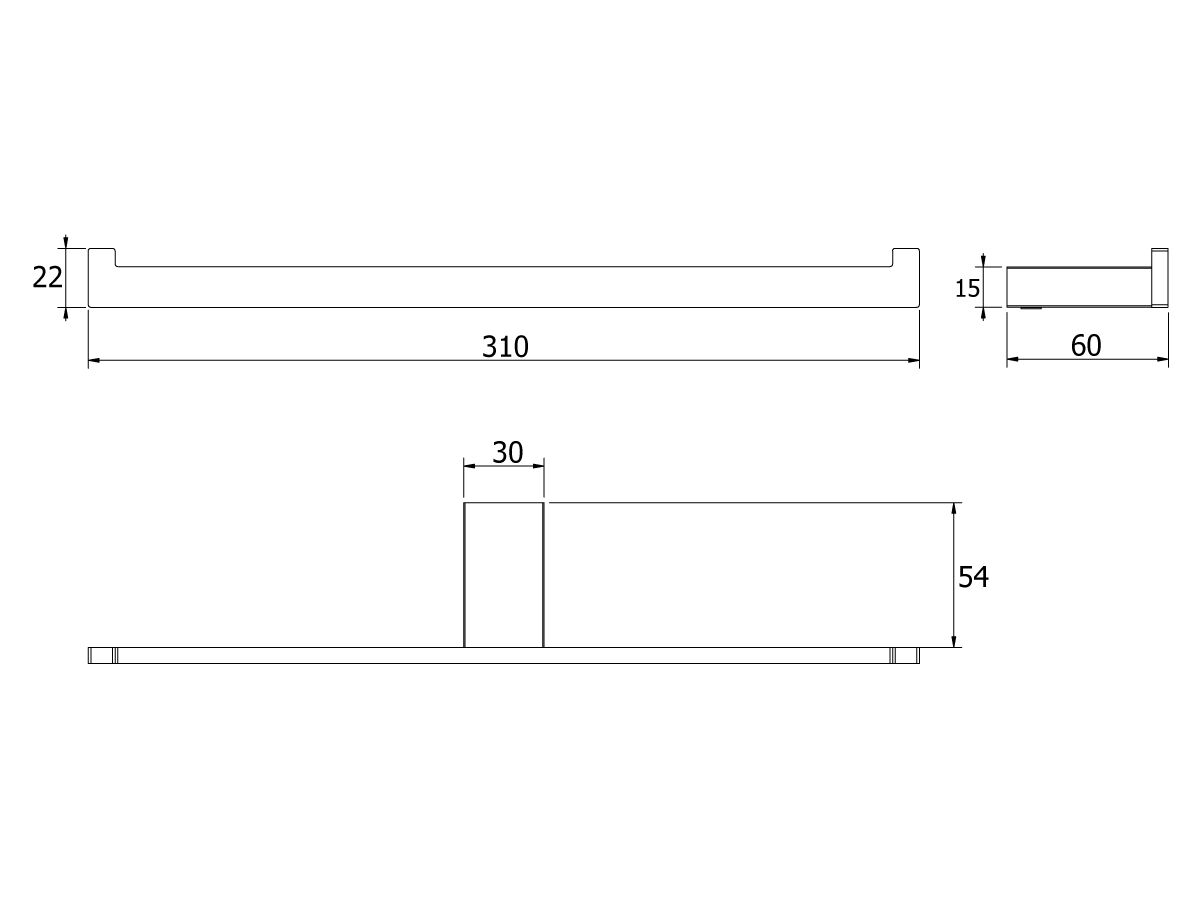 Milli Edge Double Toilet Roll Holder Chrome from Reece