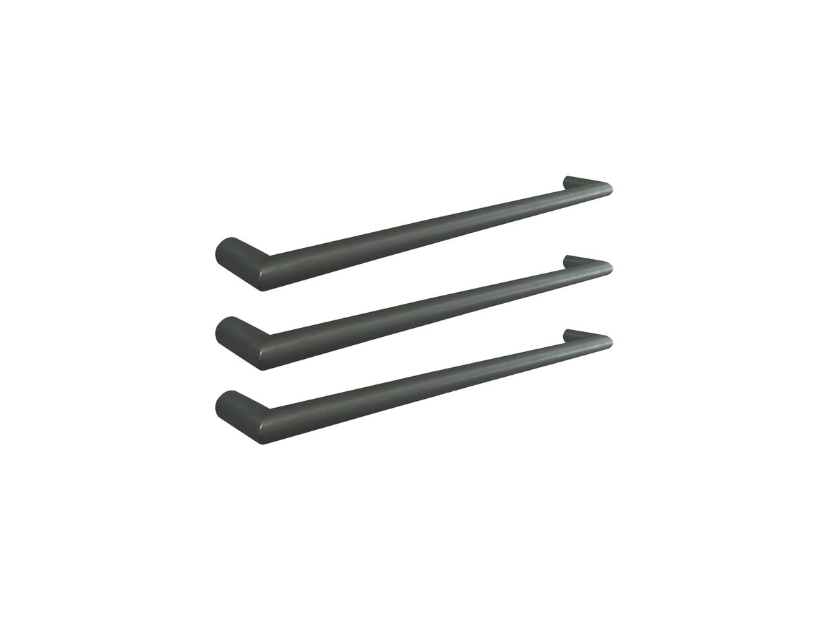 Mizu Drift Heated Towel Rail 830mm (Triple Pack) Brushed Gunmetal from