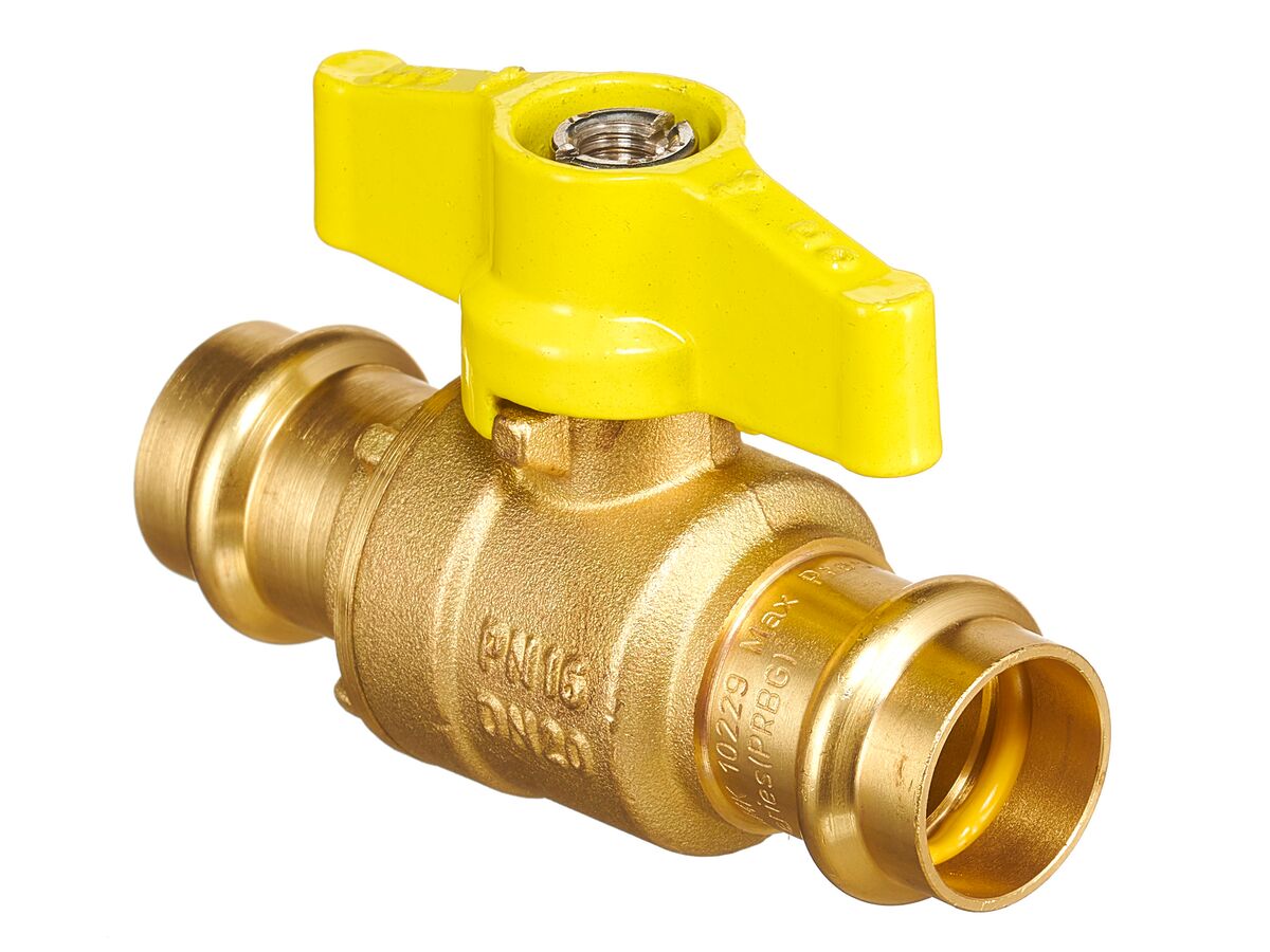 BPress Ball Valve Gas Tee Handle Copper DN20 x DN20 from Reece