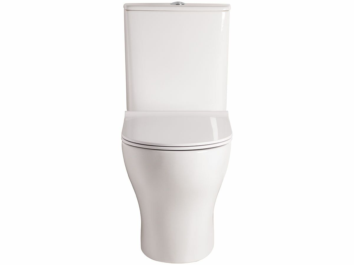 American Standard Hygiene Rim Close Coupled Back to Wall Toilet Suite with Soft Close Quick Release Seat White (4 Star)