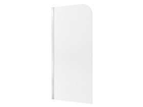 Hero - Kado Lux Frameless Curved Left Fluted Panel with Wall Channel 1000mm Chrome