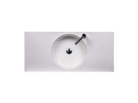 Neo 1000 Centered Solid Surface Wall Basin 1 Taphole White