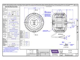 Specification Sheet - 50D509-22A Fan Motor 415V 40W