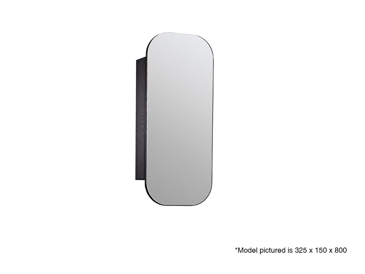 ISSY Z1 380mm x 900mm Oval Mirror with Shaving Cabinet