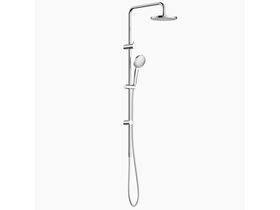 Clark Round II Rail Shower with OverheadChrome