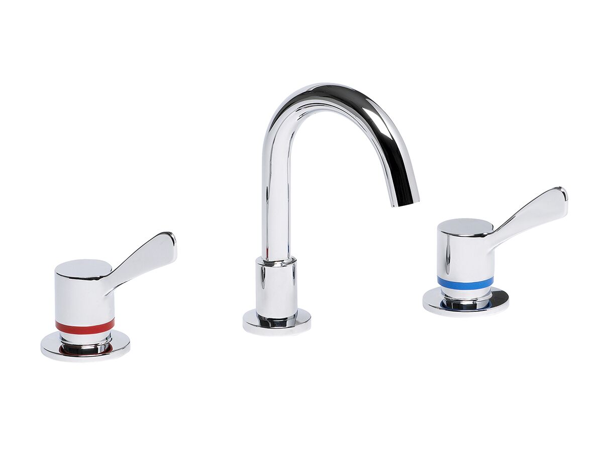 Enware Leva 80mm Basin Set with SPC001 Fixed Outlet Chrome (5 Star)