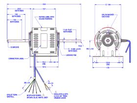 8061S082-80 Twin Shaft Rac Motor 600W
