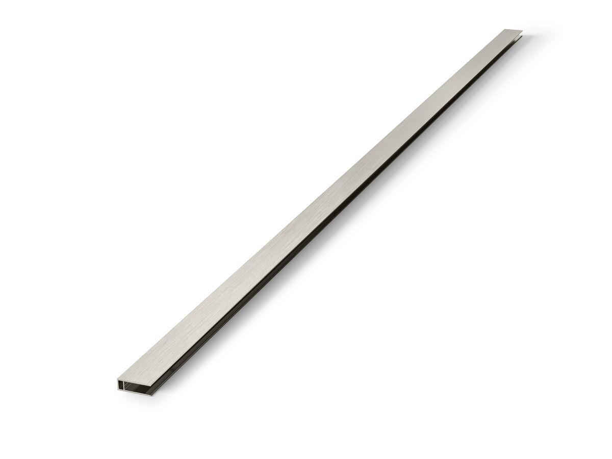 Kado Lux Frameless Shower Screen Wall Channel Brushed Nickel