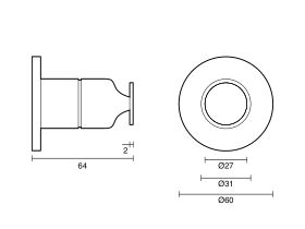 Scala Shower/Bath Diverter Button