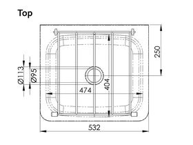 Cleaners Sink & Grate with Brackets Stainless Steel