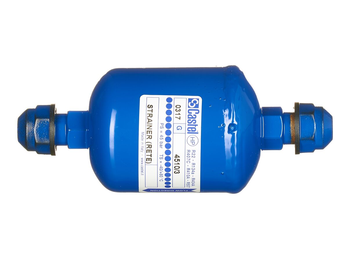 Castel Oil Strainer 3/8" Flare 45 bar 4510/3 from Reece