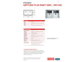 Technical Guide - Franke Neptune Plus NPX620 Double Bowl Sink Only Stainless Steel