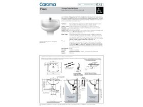 Specification Sheet - Caroma Faun Wall Basin 450 No Taphole White
