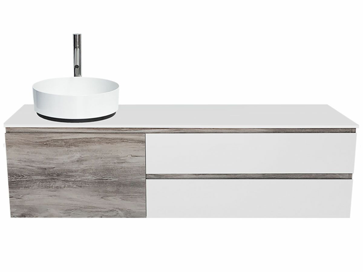 Cibo Habitat 1500mm Wall Hung Vanity Unit Single Bowl (No Basin) from Reece