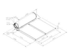 Rheem Solar HL 300L 3.6kW 52D300R7/2NPT