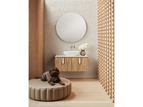 In Situ - Adorn 2 vanity with Eclipse handle and Cloud shaving cabinet landscape - American Oak