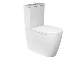 Wolfen Ambulant Close Coupled Back To Wall Toilet Suite Double Flap Seat White (4 Star)