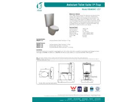 Specification Sheet - Ambulant WC Toilet Suite and Seat P Trap Stainless Steel (3 Star)
