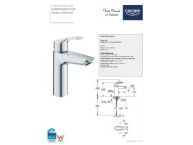 Technical Guide - GROHE Eurosmart New Basin Mixer Med Chrome Plated (5 Star)