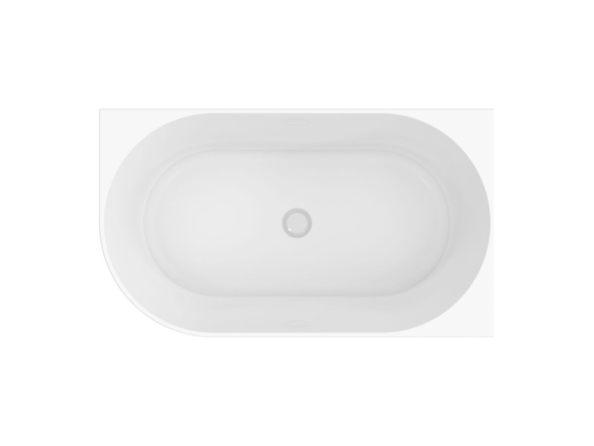 Posh Solus Back To Corner Freestanding Bath 1300 Right Corner White