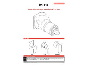 Installation Instructions - Mizu Shower Mixer Universal Inwall Body & Trim Sets