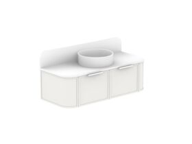 ADP Flo by Alisa & Lysandra All Drawer Vanity Unit Centre Bowl 1200 Cherry Pie Top 2 Drawers (No Basin)