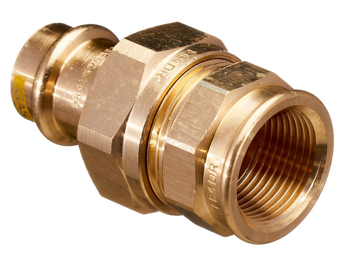 >B< Press Gas Female Union 20mm x 3/4" BSP"