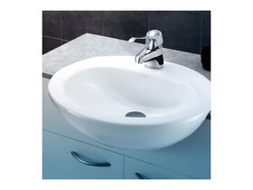 Concorde Semi Recessed Vanity Basin 1 Taphole White