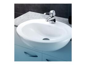Concrode Semi Recessed Vanity Basin 1 Taphole White