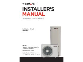 Installer's Manual - Thermann X Split Heat Pump