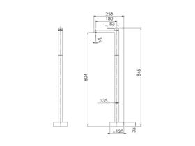 Milli Edge MK2 Floor Bath Mixer Chrome