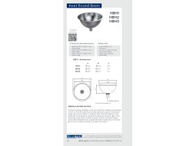 Installation Instructions - Britex Hemi Round Hand Basin Inset 270 Stainless Steel