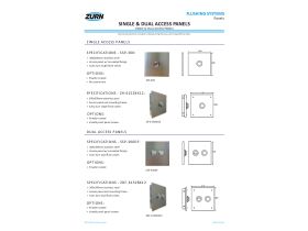 Specification Sheet - Zurn Panel Assemblies Stainless Steel