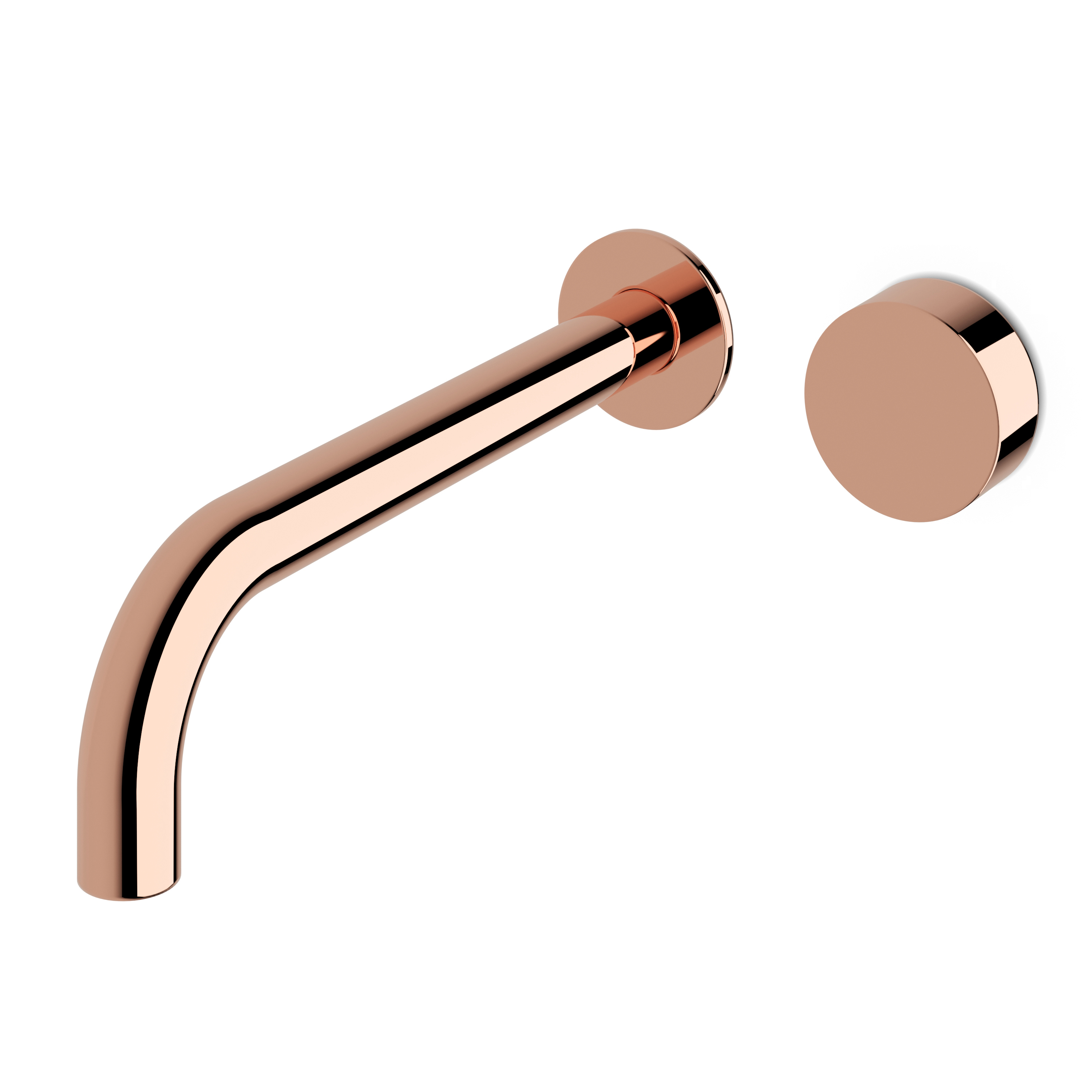 Milli Pure Progressive Wall Basin Mixer Tap System 250mm Rose Gold (3