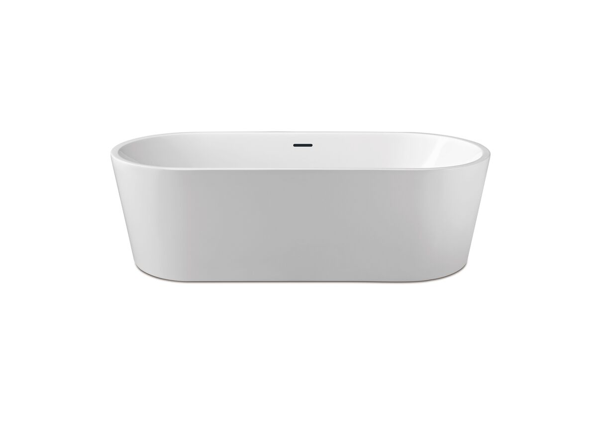Posh Solus Freestanding Bath with Overflow 1780 x 800 x 585mm White