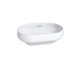 Omvivo Venice Compact 450 Counter Basin Oval with Overflow Solid Surface White