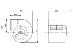 Kruger Centrifugal Fan KDD10/8 550W4P-1 3S