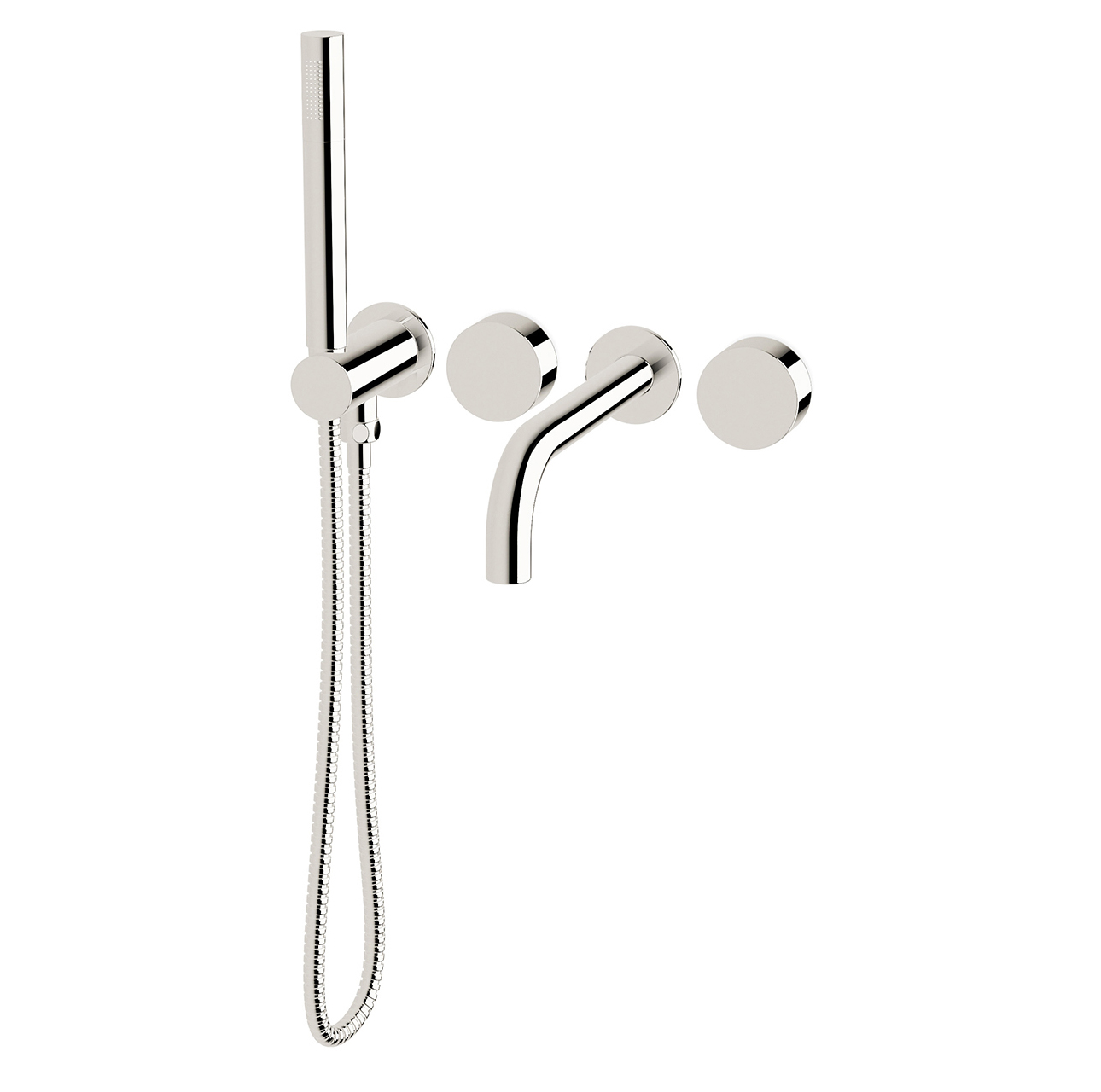 Milli Pure Progressive Bath Mixer System 200mm with Hand Shower Right Hand Chrome from Reece